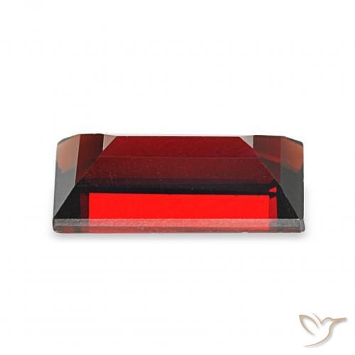 Granate almandino Rojo oscuro natural de 2.08 ct, Corte Baguette, VVS