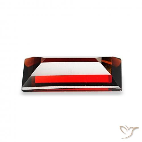 Granate almandino Rojo oscuro natural de 1.63 ct, Corte Baguette, VVS