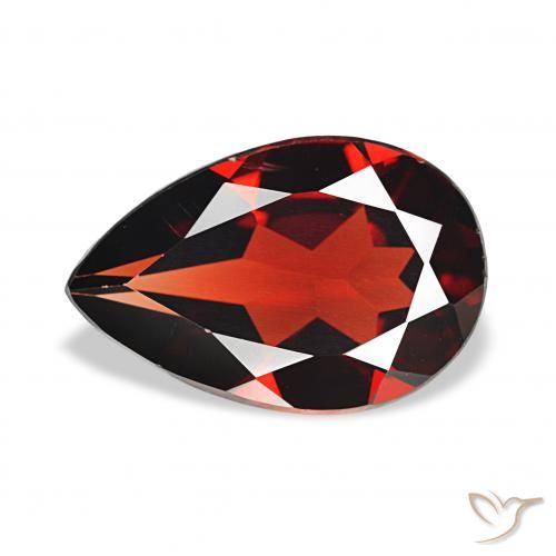 3.17ct Rojo oscuro Granate almandino, En forma de pera, VVS-VS