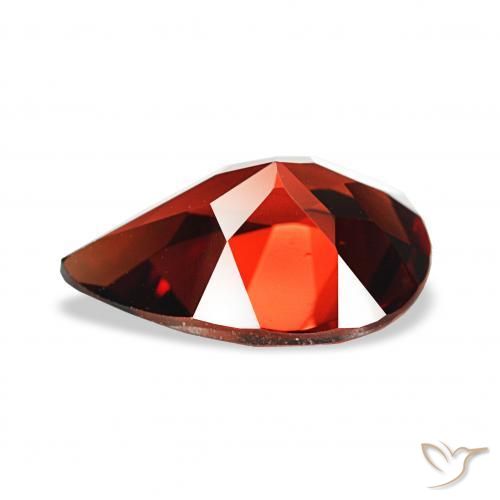 Granate almandino Rojo oscuro natural de 3.36 ct, En forma de pera, VVS-VS