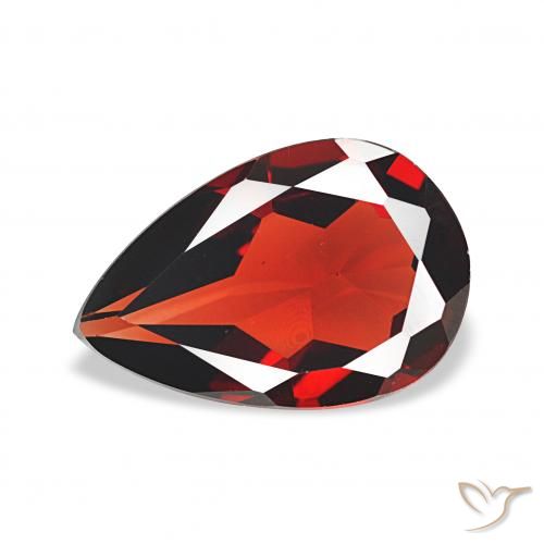 3.16ct Rojo medio Granate almandino, En forma de pera, VVS-VS