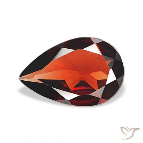 2.56ct Rojo medio Granate almandino, En forma de pera, VS