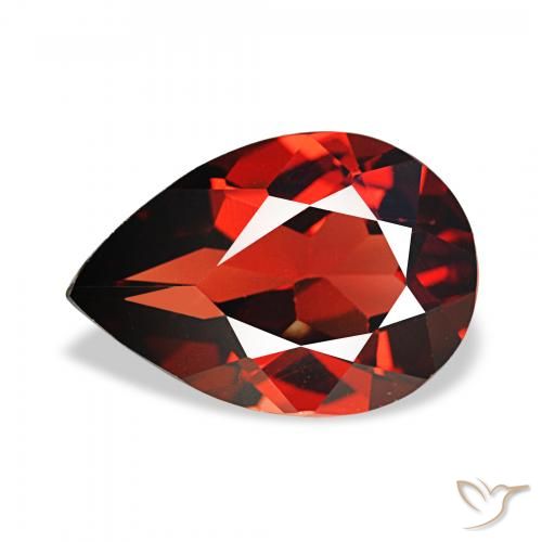 2.51ct Rojo oscuro Granate almandino, En forma de pera, VS