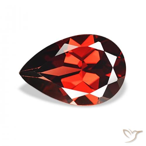 3.43ct Rojo oscuro Granate almandino, En forma de pera, VS