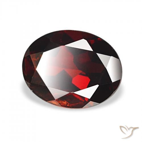 Granate almandino Rojo oscuro natural de 2.02 ct, Ovalada, VS