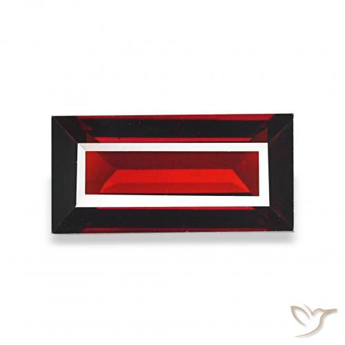 1.67ct Rojo oscuro Granate almandino, Corte Baguette, VVS