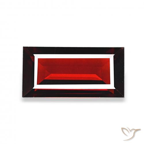 1.65ct Rojo oscuro Granate almandino, Corte Baguette, VVS