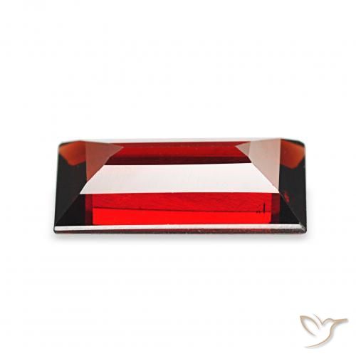 Granate almandino Rojo oscuro natural de 1.65 ct, Corte Baguette, VVS