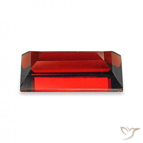 Granate almandino Rojo oscuro natural de 2.05 ct, Corte Baguette, VVS