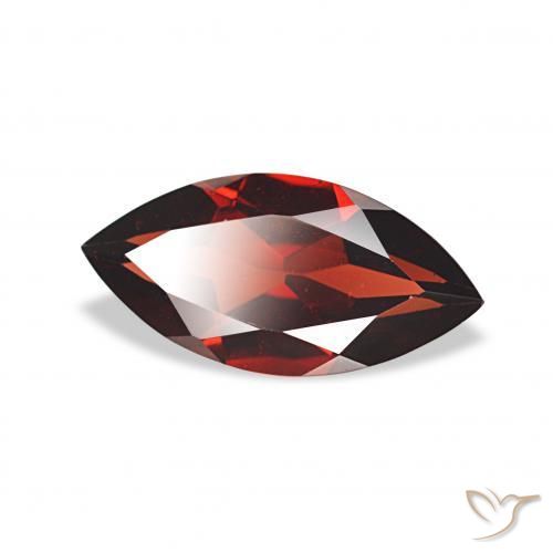 Granate almandino Rojo oscuro natural de 1.86 ct, Marquesa, VVS