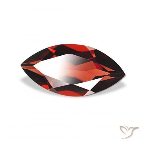 Granate almandino Rojo oscuro natural de 1.88 ct, Marquesa, VVS