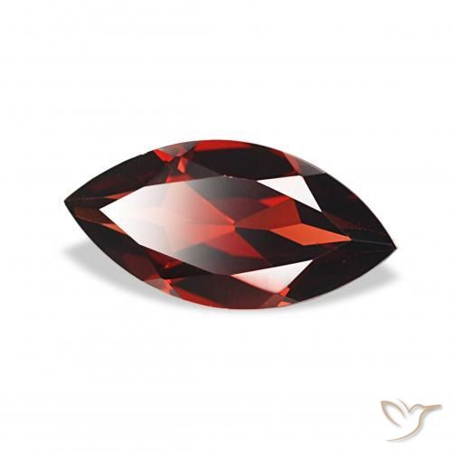 Granate almandino Rojo oscuro natural de 2.06 ct, Marquesa, VVS