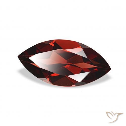Granate almandino Rojo oscuro natural de 1.96 ct, Marquesa, VVS
