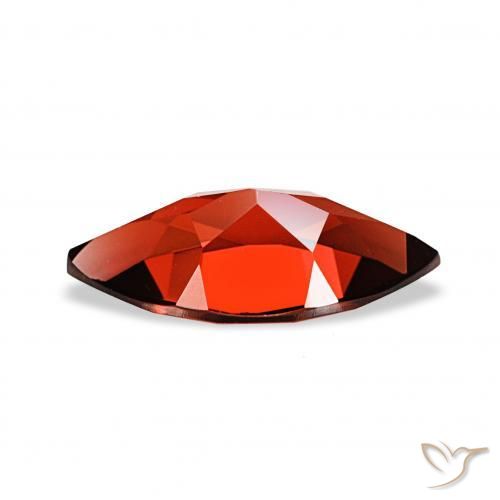 Granate almandino Rojo oscuro natural de 1.96 ct, Marquesa, VVS