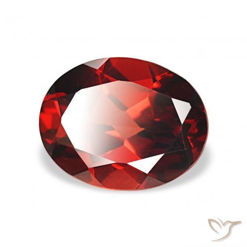 Granate almandino Rojo medio natural de 2.18 ct, Ovalada, VVS-VS