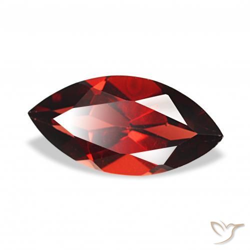 Granate almandino Rojo oscuro natural de 2.14 ct, Marquesa, VVS-VS