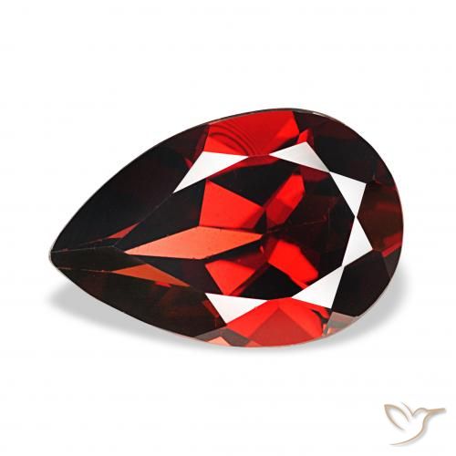 3.43ct Rojo oscuro Granate almandino, En forma de pera, VVS-VS
