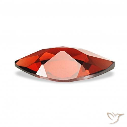 Granate almandino Rojo oscuro natural de 1.86 ct, Marquesa, VVS-VS