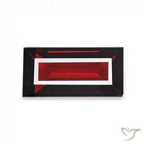 1.85ct Rojo negruzco Granate almandino, Corte Baguette, VVS
