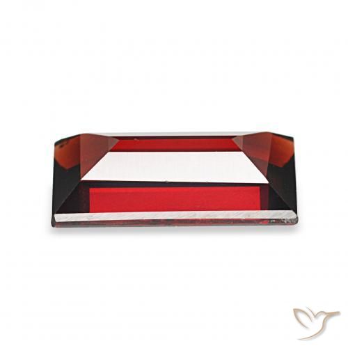 Granate almandino Rojo negruzco natural de 1.85 ct, Corte Baguette, VVS