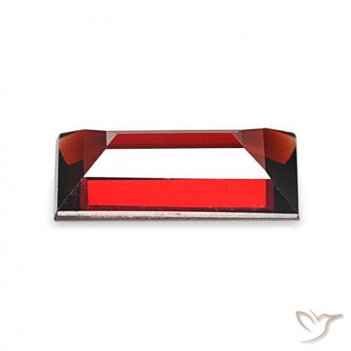 Granate almandino Rojo oscuro natural de 1.69 ct, Corte Baguette, VVS