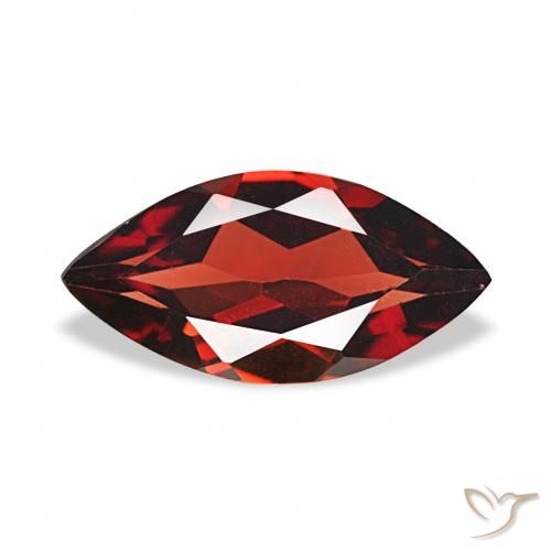 Granate almandino Rojo oscuro natural de 1.86 ct, Marquesa, VVS
