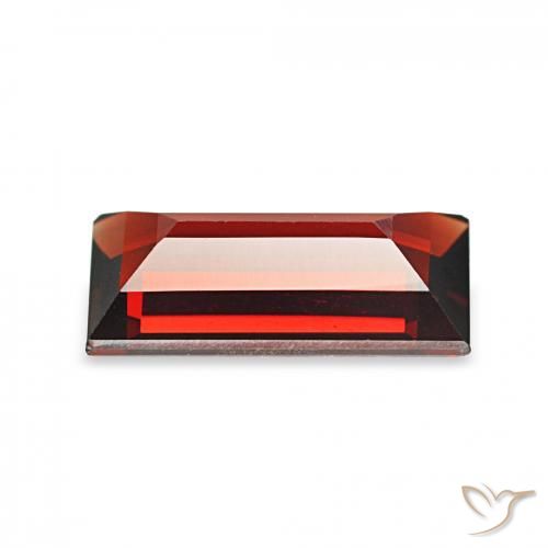 Granate almandino Rojo oscuro natural de 1.62 ct, Corte Baguette, VVS