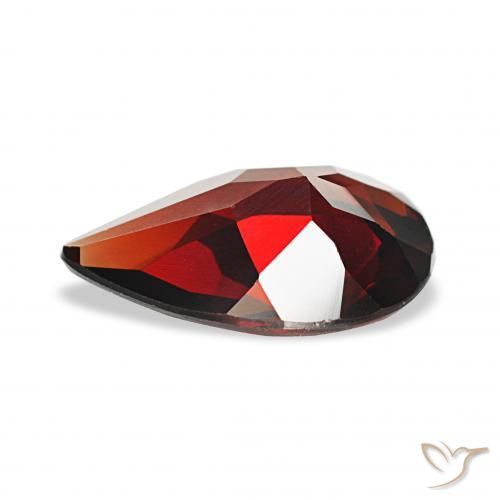 Granate almandino Rojo oscuro natural de 2.38 ct, En forma de pera, VVS