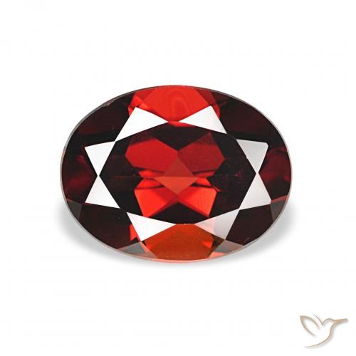2.18ct Rojo oscuro Granate almandino, Ovalada, VVS