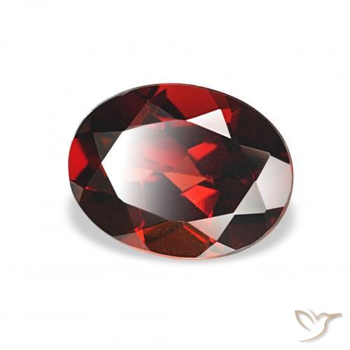 Granate almandino Rojo oscuro natural de 2.18 ct, Ovalada, VVS