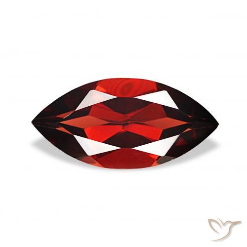 Granate almandino Rojo oscuro natural de 2.00 ct, Marquesa, VVS