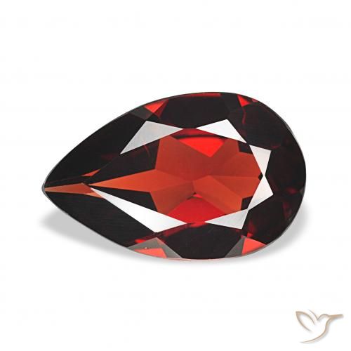 Granate almandino Rojo oscuro natural de 2.70 ct, En forma de pera, VVS
