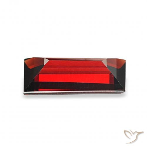 Granate almandino Rojo oscuro natural de 1.60 ct, Corte Baguette, VVS