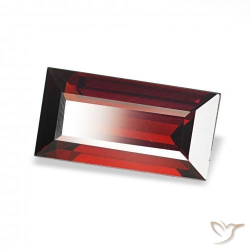 Granate almandino Rojo oscuro natural de 1.78 ct, Corte Baguette, VVS