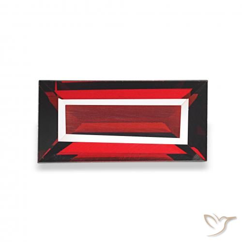 1.61ct Rojo sangre intenso Granate almandino, Corte Baguette, VVS