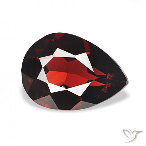 Granate almandino Rojo oscuro natural de 2.31 ct, En forma de pera, VS
