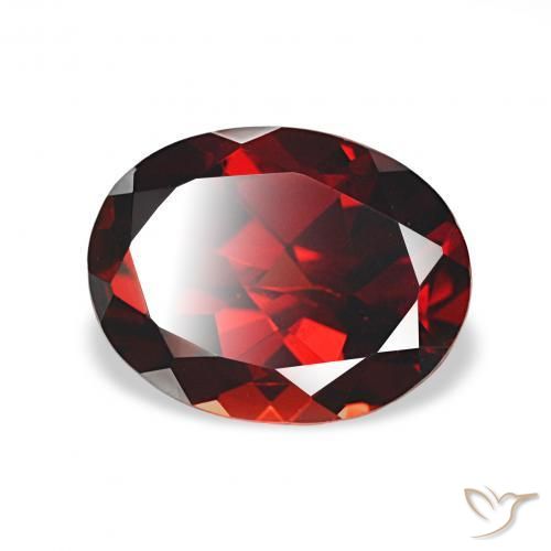 Granate almandino Rojo oscuro natural de 2.30 ct, Ovalada, VS