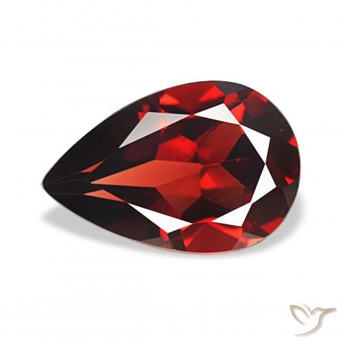 3.38ct Rojo oscuro Granate almandino, En forma de pera, VVS