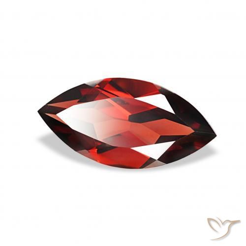 Granate almandino Rojo oscuro natural de 1.93 ct, Marquesa, VVS