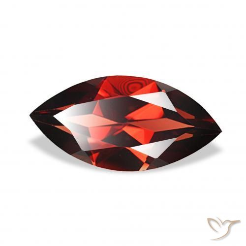 Granate almandino Rojo sangre intenso natural de 2.08 ct, Marquesa, VVS