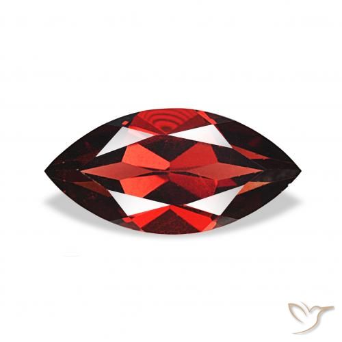 Granate almandino Rojo sangre intenso natural de 2.13 ct, Marquesa, VVS