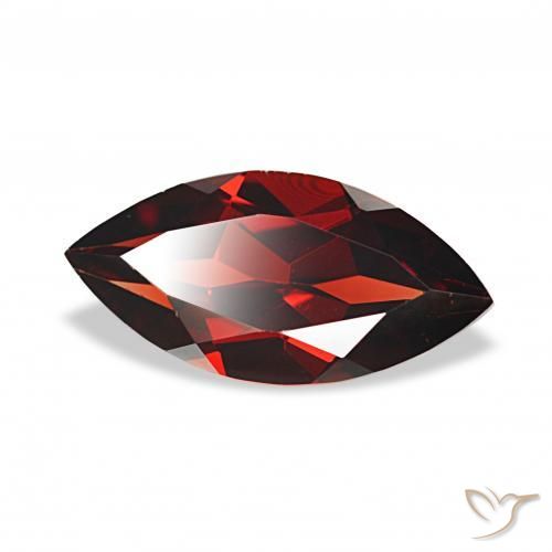 Granate almandino Rojo oscuro natural de 2.12 ct, Marquesa, VVS
