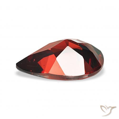 Granate almandino Rojo oscuro natural de 3.11 ct, En forma de pera, VVS