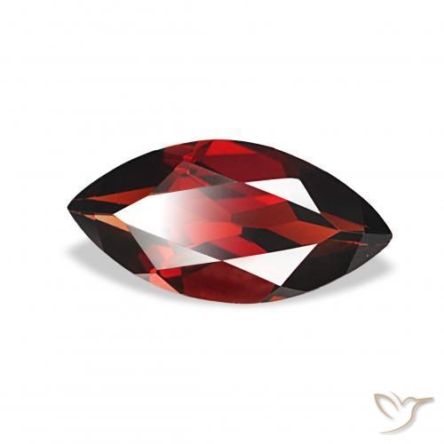 Granate almandino Rojo oscuro natural de 1.80 ct, Marquesa, VVS