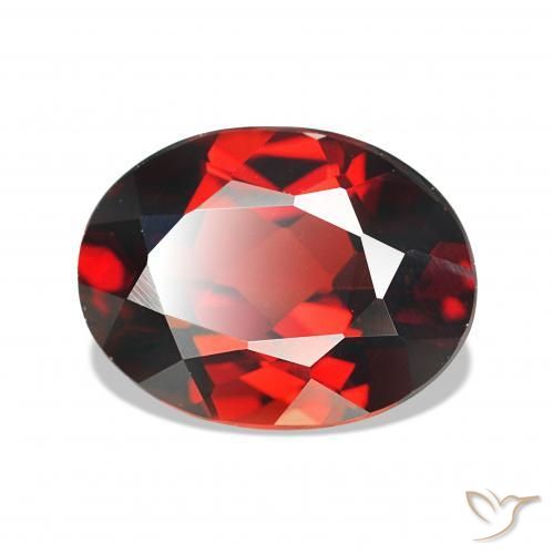 2.00ct Rojo oscuro Granate almandino, Ovalada, VVS
