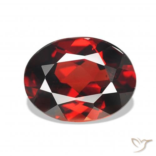 Granate almandino Rojo oscuro natural de 2.00 ct, Ovalada, VVS