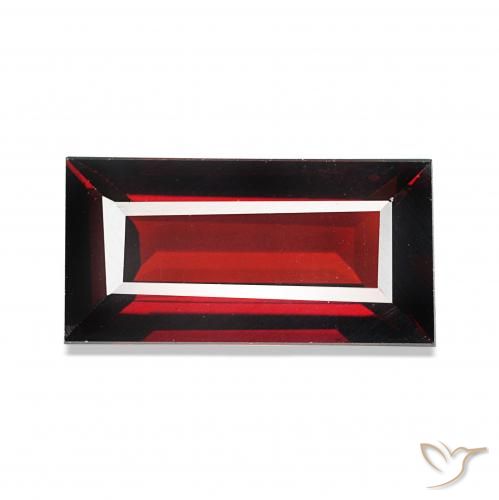 1.82ct Rojo oscuro Granate almandino, Corte Baguette, VVS