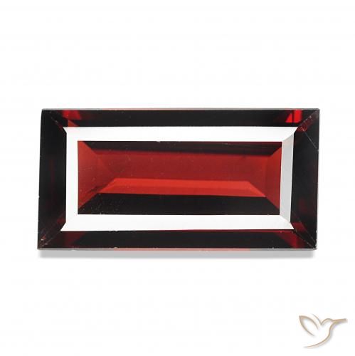 Granate almandino Rojo oscuro natural de 1.67 ct, Corte Baguette, VVS