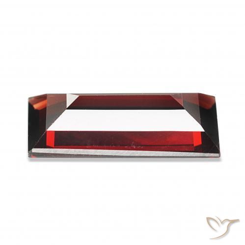 Granate almandino Rojo oscuro natural de 1.67 ct, Corte Baguette, VVS