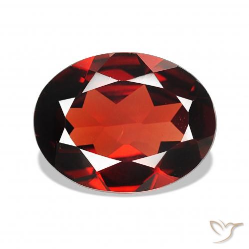 Granate almandino Rojo oscuro natural de 1.87 ct, Ovalada, VVS